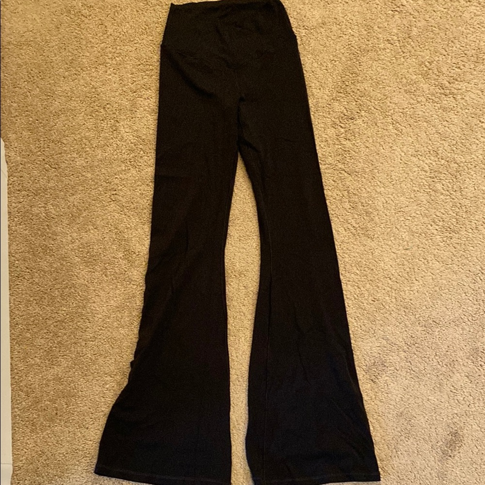 Aerie Black High-Rise Flare Leggings